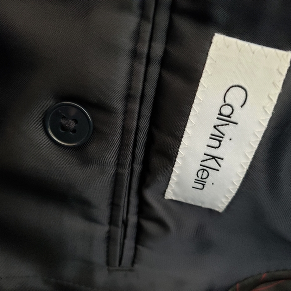 Calvin Klein Navy Blue Wool Slim Fit Two Piece Suit - Picture 8 of 9